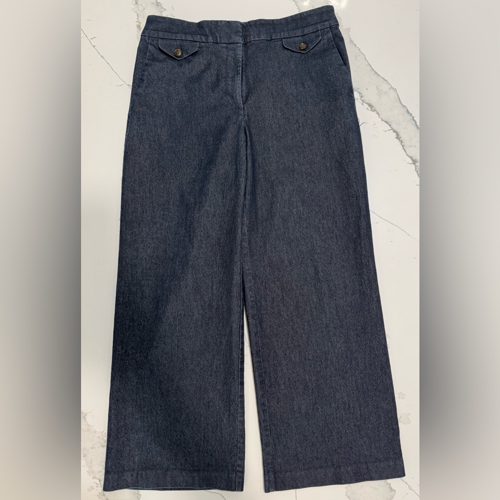 LOFT Women's Size 8 Classic Straight Leg Dark Indigo Pants